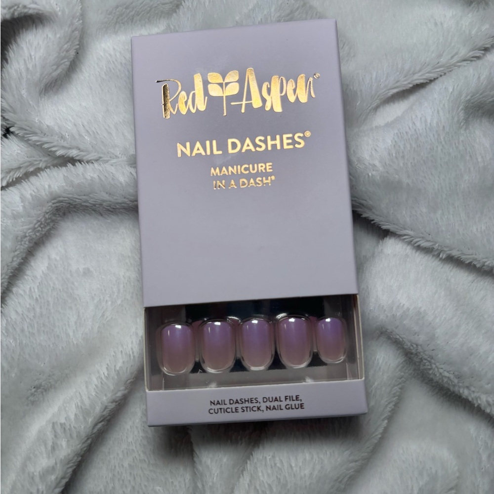 Red Aspen Nail Dashes- lots of lilac Lilith